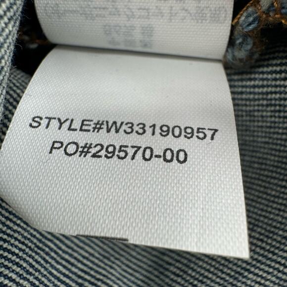 Prana Medium Wash Blue Aubrey Denim Jean Skirt Womens Size 8 Button Fly Stretch - Picture 10 of 11